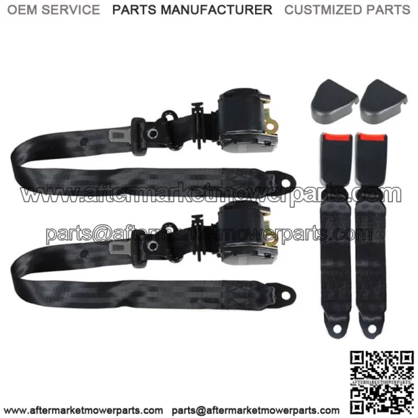 For 1982-1995 Jeep Wrangler CJ YJ 2Pcs Universal 3 Points Retractable Seat Belts