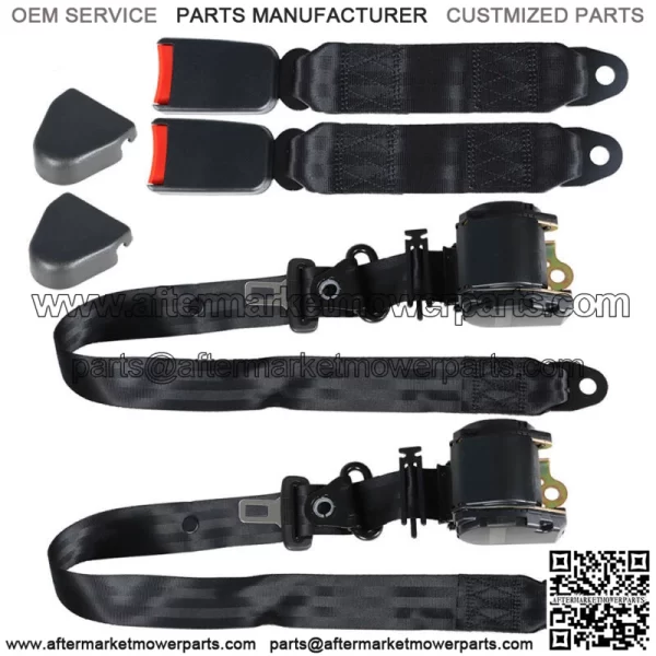 For 1982-1995 Jeep Wrangler CJ YJ 2Pcs Universal 3 Points Retractable Seat Belts - Image 2