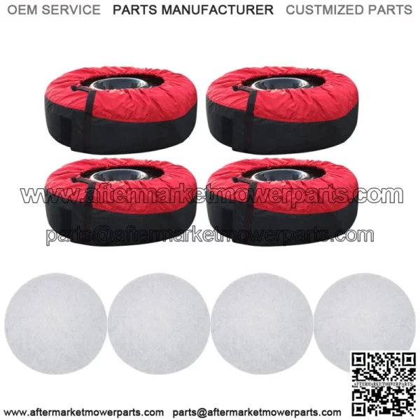 Package Of 4 Red With Black Handle 600D For 22??-31?? Tyre Bags Tyre