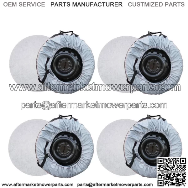 Package Of 4 Gray With Black Handle 600D For 22??-31?? Tyre Bags Tyre - Image 2