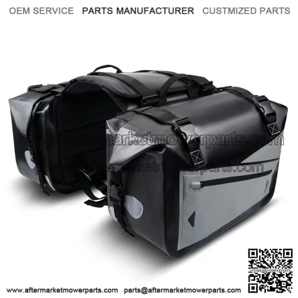 Waterproof Motorcycle PVC Leather Saddlebags Saddle Panniers Rear Side Bags