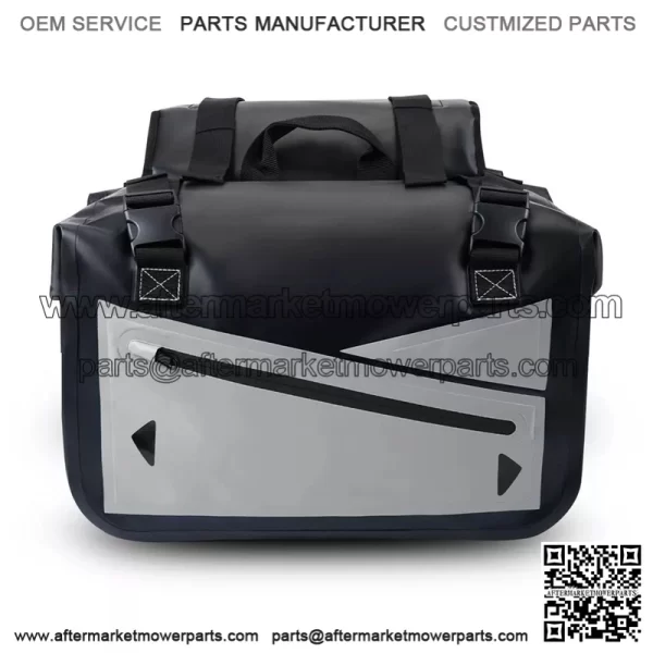 Waterproof Motorcycle PVC Leather Saddlebags Saddle Panniers Rear Side Bags - Image 2