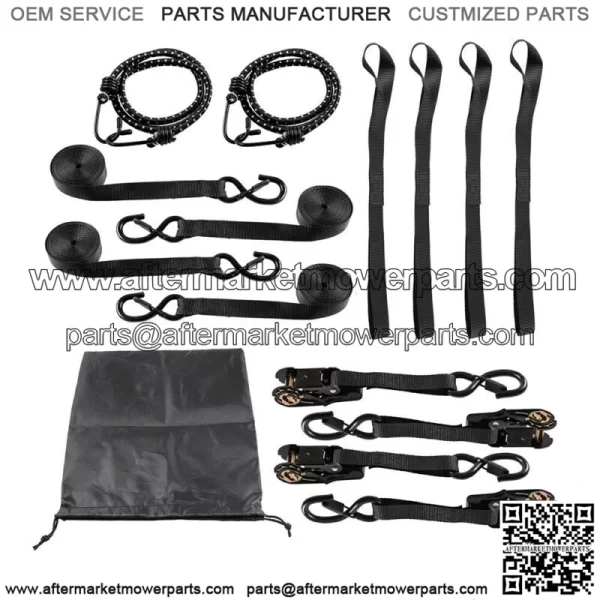 4pcs Belts For Moving Appliances, Lawns, Cargo Equipment, Motorcycles Black