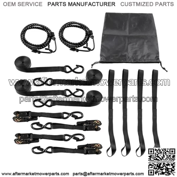 4pcs Belts For Moving Appliances, Lawns, Cargo Equipment, Motorcycles Black - Image 2