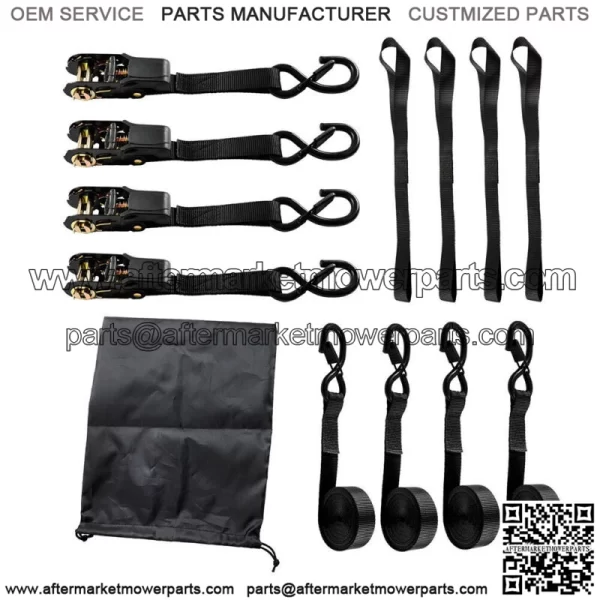 4pcs Belts For Moving Appliances, Lawns, Cargo Equipment, Motorcycles Black - Image 3