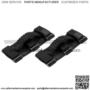 UTV 1.5"-2" Roll Bar Grab Handle Grips Black for Polaris RZR Ranger Can Am Honda (Fits: Yamaha Rhino 660)