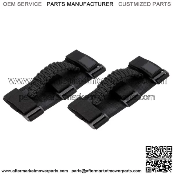 UTV 1.5"-2" Roll Bar Grab Handle Grips Black for Polaris RZR Ranger Can Am Honda (Fits: Yamaha Rhino 660)