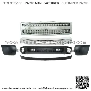 Front Bumper + Grille Valance Extension End Caps For 2007-2013 Silverado 1500 (For: Chevrolet Silverado 1500)