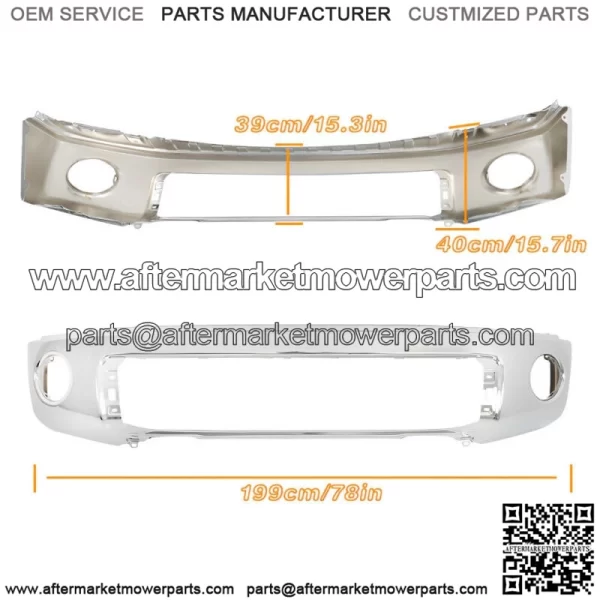 For 2007 2008 2009 2010 2011-2013 Toyota Tundra Chrome Steel Front Bumper - Image 2