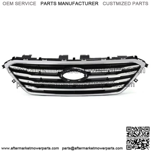 Front Bumper W/o Sensor Hole+Front Grille For Hyundai Sonata SE Standard 2015-17 - Image 3