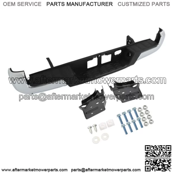 For 2016-2023 Toyota Tacoma Chrome Steel Rear Bumper Assembly W/o Sensor Holes