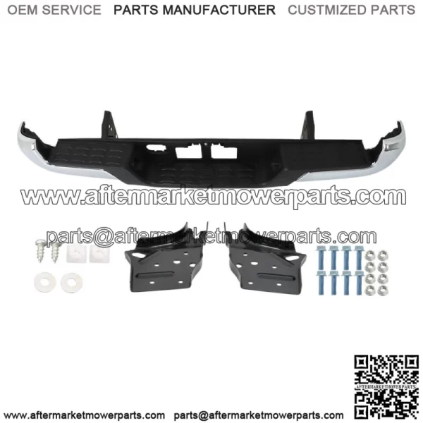 For 2016-2023 Toyota Tacoma Chrome Steel Rear Bumper Assembly W/o Sensor Holes - Image 2