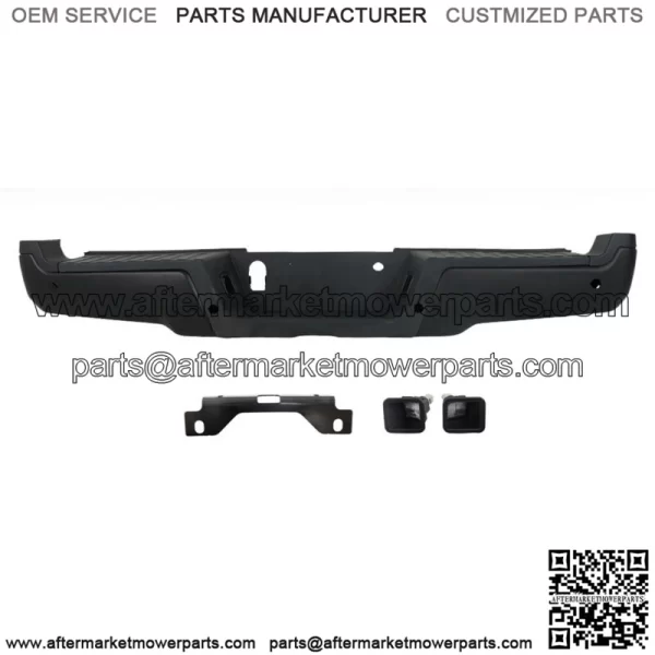 Rear Step Bumper For 2017-2019 Ford F250 F350 Super Duty w/ Sensor Holes Black
