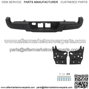 Powdercoated Black For 2016-2023 Toyota Tacoma Rear Step Bumper W/o Sensor Holes