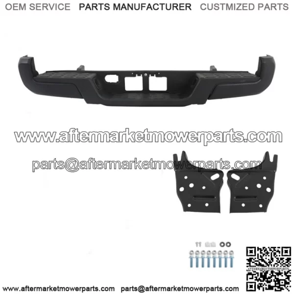 Powdercoated Black For 2016-2023 Toyota Tacoma Rear Step Bumper W/o Sensor Holes