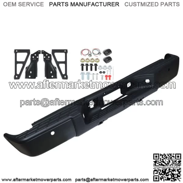 Black Rear Bumper Assembly For 2007-2013 Chevy Silverado 1500 w/Sensor Holes - Image 2