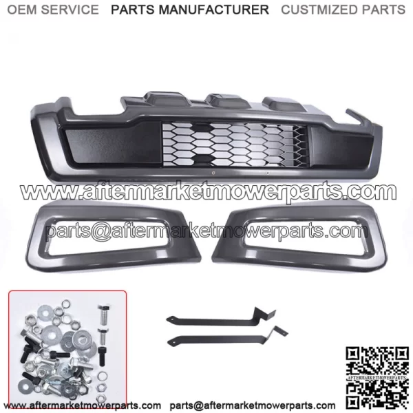 For 2018 2019 2020 Ford F-150 Gray Raptor Style Steel Front Bumper Assembly Kit - Image 2