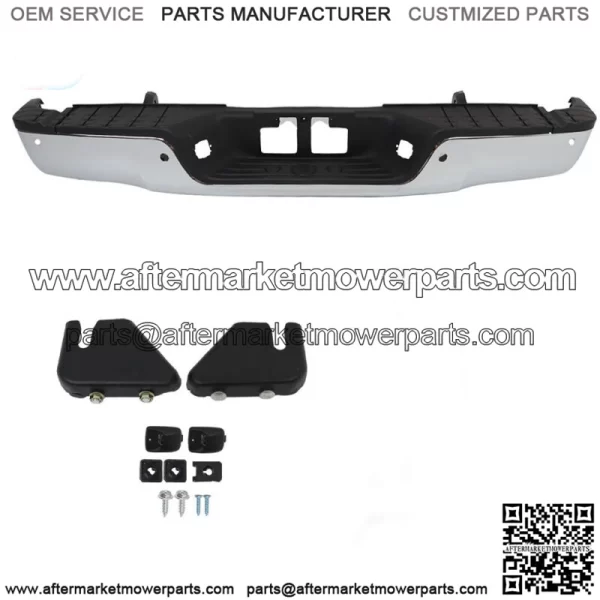 Rear Step Bumper For 2007-2013 Toyota Tundra w/ Sensor Holes Chrome