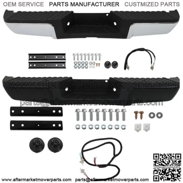 For 2008-2016 Ford F250 F350 F450 Super Duty Steel Rear Bumper W/o Sensor Holes