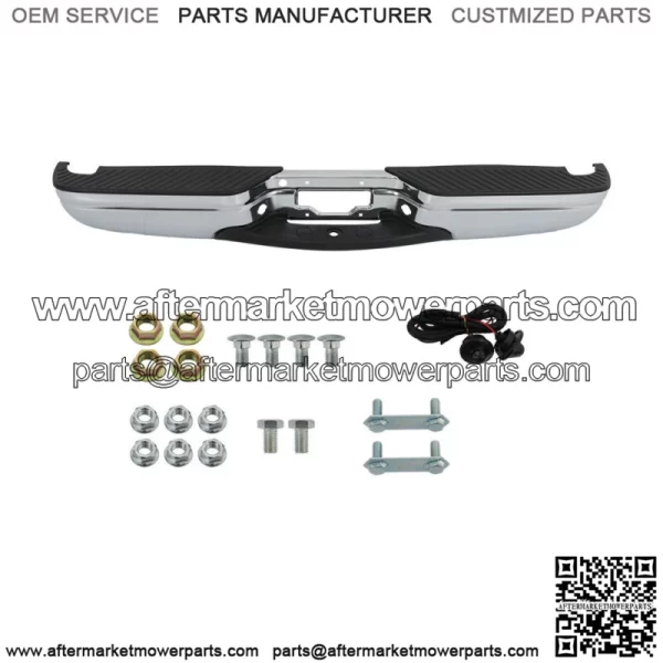 Rear Metal Step Bumper For Ford 1997-2004 F-150 1997-1999 F-250 Rear Chrome - Image 2