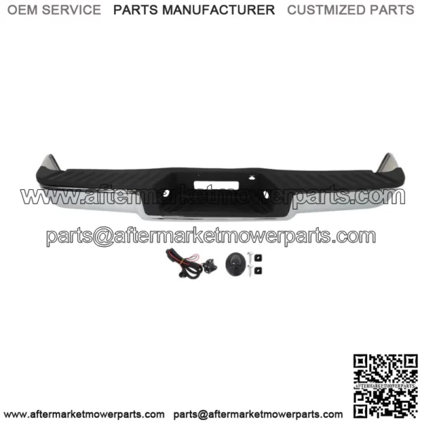 For 2004-06 Ford F-150 Fleet Side Steel Chrome Rear Step Bumper W/o Sensor Holes