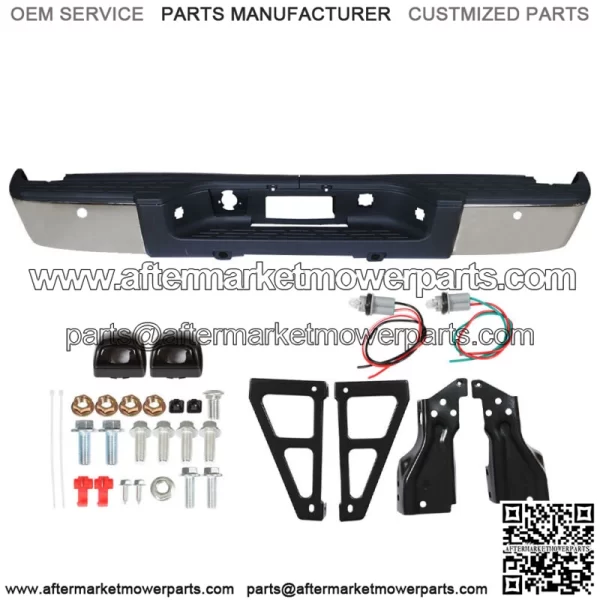 Rear Bumper Assembly Fit For GMC Sierra & Chevrole Silverado 1500 2007-13 Chrome
