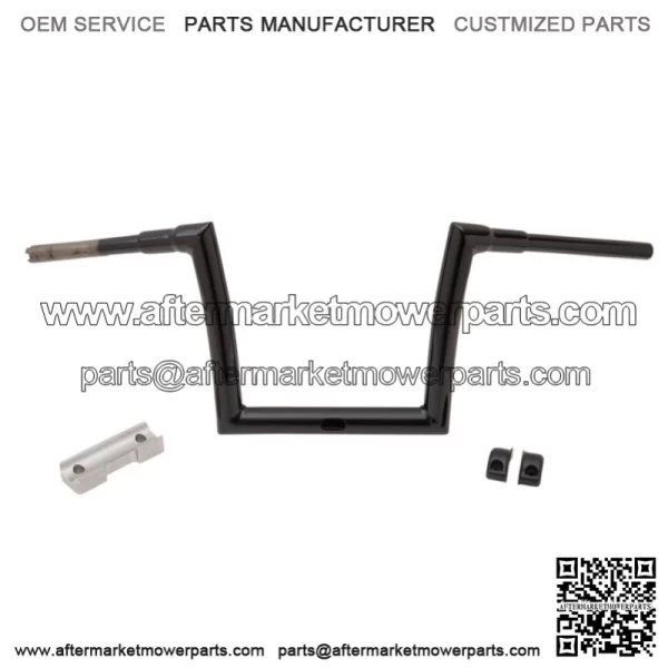 1-1/2" Touring Strip Handlebar 10" Rise Gloss Black 0601-5198