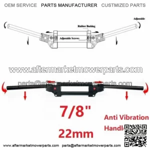 7/8" 22mm Adjustable Anti Vibration Handlebars For Yamaha Banshee YFZ350 YFZ450R (For: Yamaha)