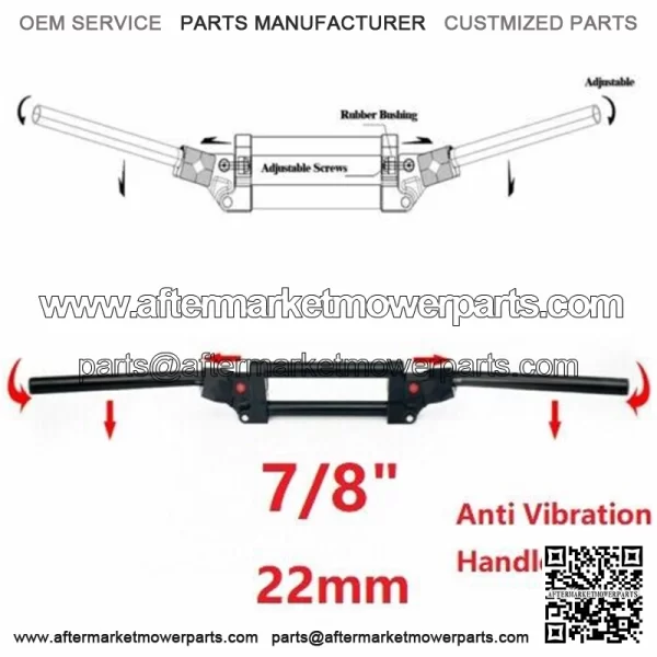 7/8" 22mm Adjustable Anti Vibration Handlebars For Yamaha Banshee YFZ350 YFZ450R (For: Yamaha)