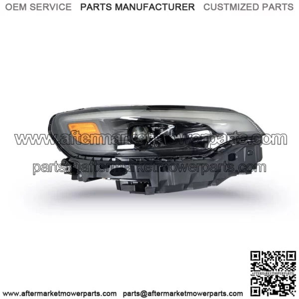 Passenger Headlight For 2019-2022 Jeep Cherokee LED w/ Ballast Black Housing