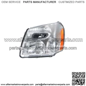 Left For 2005-2009 Chevy Equinox Halogen Headlight Assembly Chrome Housing Clear