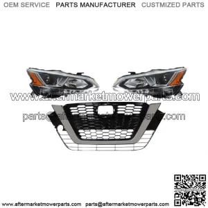 For 2019-2020 Nissan Altima Left Right Halogen Headlight+Front Grille Assembly