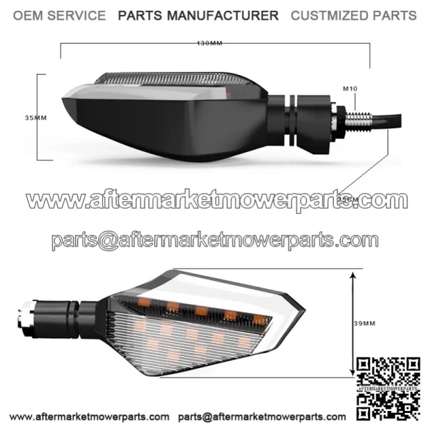 Led light turn signal with white light front 2pcs