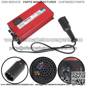 For Club Car Golf Cart Battery Charger 48v Round 3 Pin Plug 10A with OBC bypass