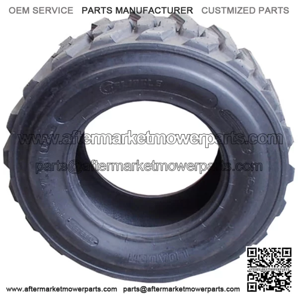 One New Heavy Duty 12-16.5 12-Ply Skid Steer Tire w/ Rim Guard Fits Bobcat