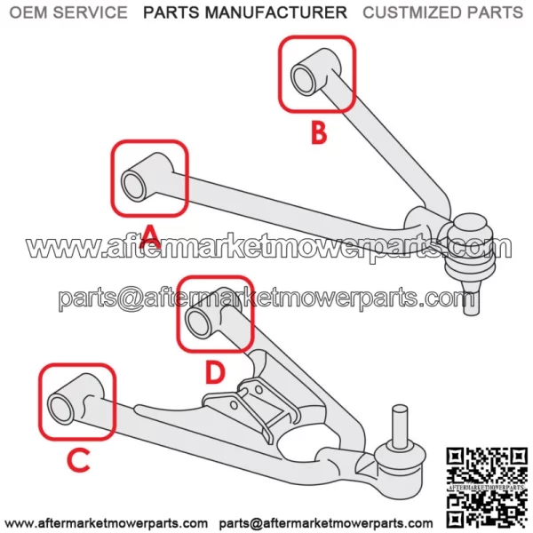 706202257 706202300 706201659 706204409 Front Arm Bushing Kit For Can-Am - Image 2