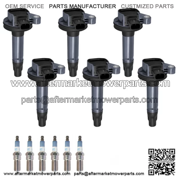 6 Ignition Coil & Spark Plug For Ford Mustang Explorer Lincoln UF553 (For: Ford F-150)