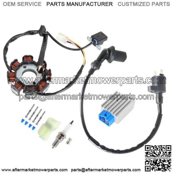 Fit For Polaris Outlaw 90/50 Ignition Coil Spark Plug Regulator Stator 2007-15 - Image 2