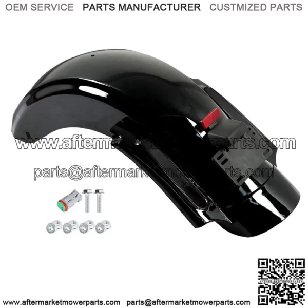 For 2009-2013 Touring Road King Street Glide CVO Style Rear Fender System W/LED