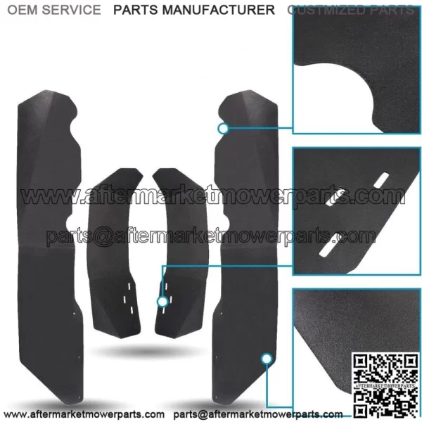 4PCS Extended Fender Flares Mud Guards Flaps for 2014-2023 Polaris RZR XP 1000 (For: Polaris) - Image 2