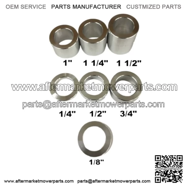 ID-3/4" OD-1-1/8" WHEEL AXLE SPACER KIT - 7 PCS. -HARLEY-UNIVERSAL - Image 2