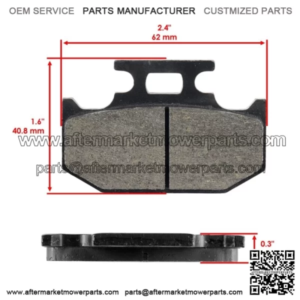 Rear Parking Brake Disc Rotor W/Pads for Yamaha Rhino 700 YXR700 4X4 2008-2013(For: Yamaha Rhino 700) - Image 3