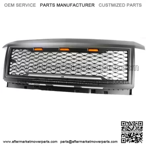 For 2015-2019 Chevy Silverado 2500 3500 HD Hood Upper Grille w/Amber Light Black (For: More than one vehicle)