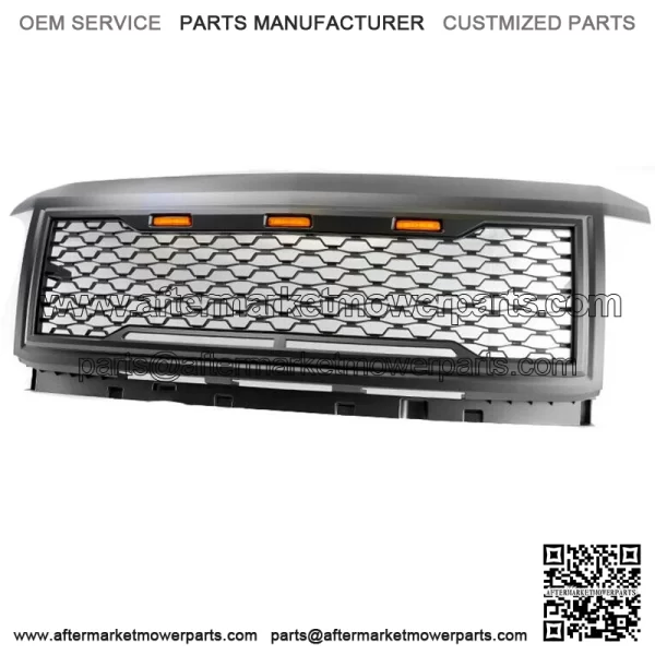 For 2015-2019 Chevy Silverado 2500 3500 HD Hood Upper Grille w/Amber Light Black (For: More than one vehicle)