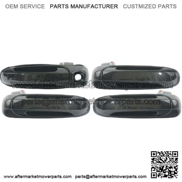 NEW Exterior Door Handle SET Carbon Fiber Look For 02-08 Dodge Ram  (For: Chevrolet Silverado 1500)