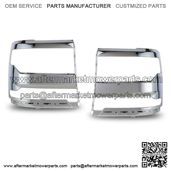 For 2016-2019 Chevy Silverado 1500 Chrome Headlight Trim Bezel Cover Parts PAIR (For: Chevrolet Silverado 1500)