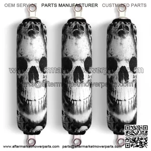 Dark Skull Shock Covers Honda TRX 250 TRX 300 TRX 400 EX TRX400 X Set of 3 NEW For: Honda FourTrax 200