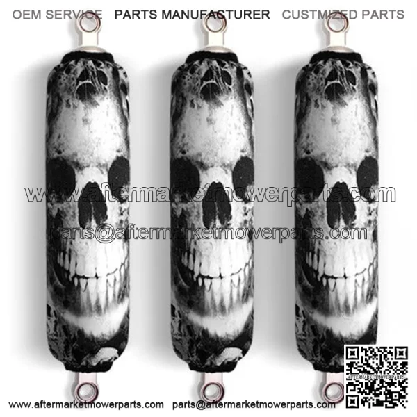 Dark Skull Shock Covers Honda TRX 250 TRX 300 TRX 400 EX TRX400 X Set of 3 NEW For: Honda FourTrax 200