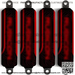 Black & Red Shock Covers for Honda Fourtrax Rubicon - Limited Edition Set of 4 For: Honda FourTrax Foreman 400