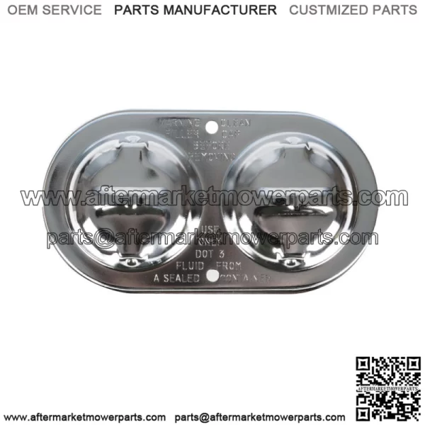 For 1967-1982 Chevrolet Corvette Master Cylinder Cover Chrome w/ Bails & Gaskets - Image 2